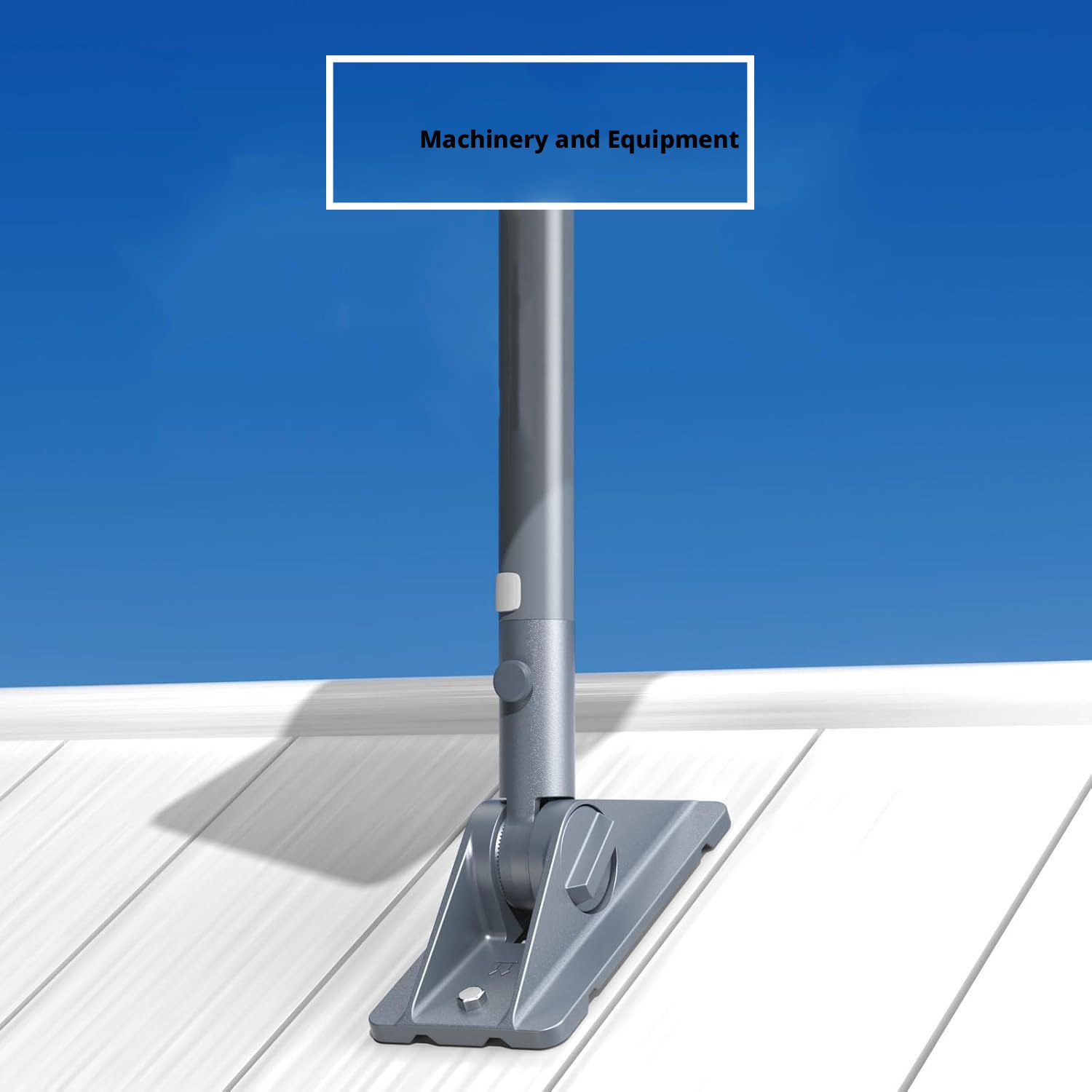 Gen2 aluminium roof pivot mount on a sloped metal roof