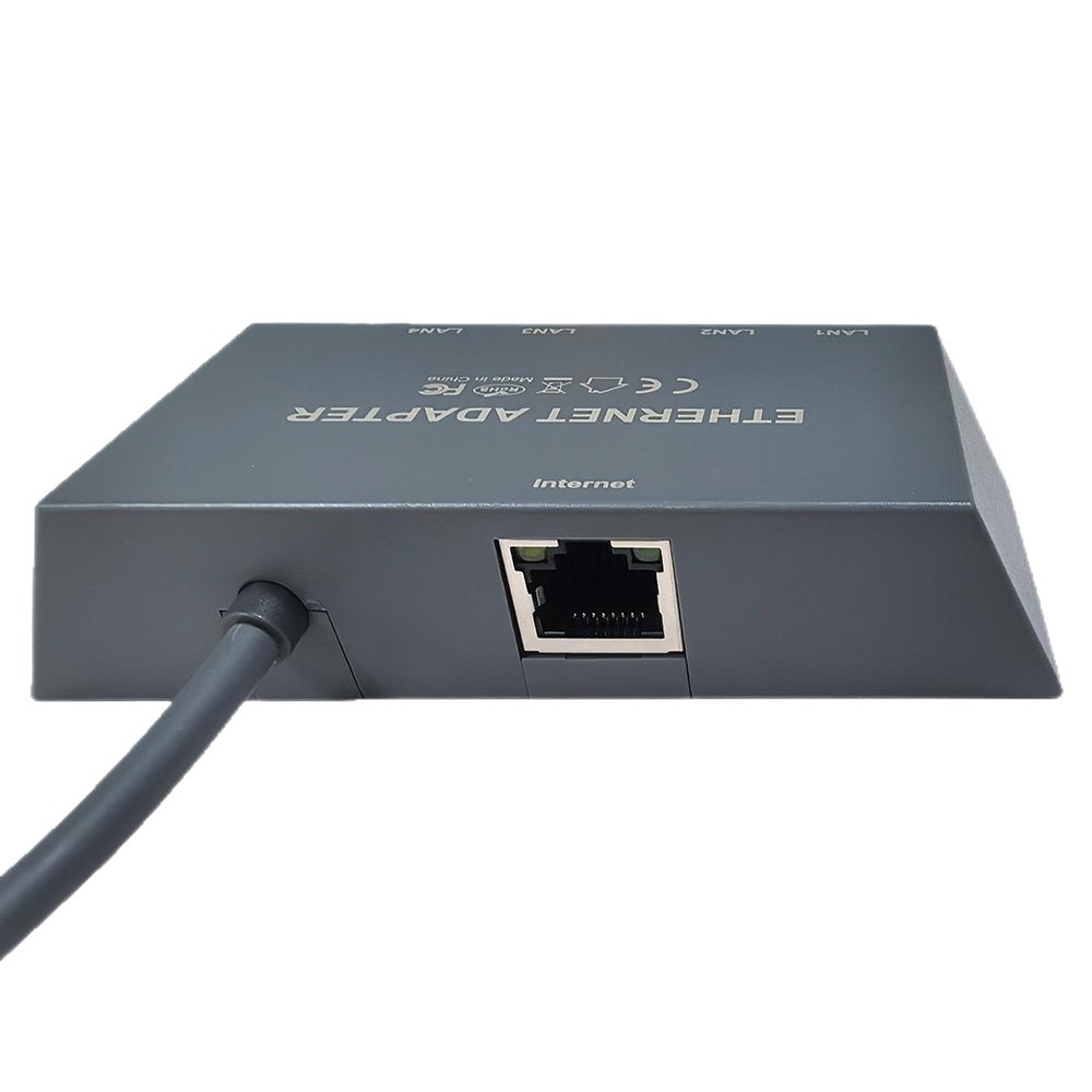 Gen3 4-port Ethernet adapter wired to switch